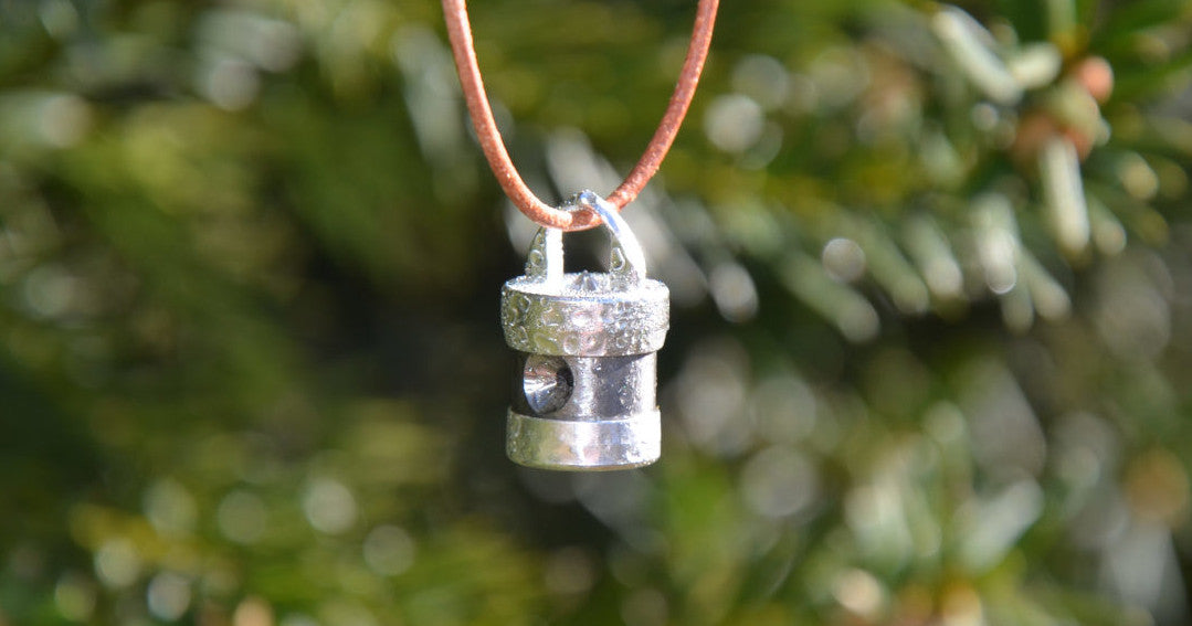 Heart Coherence Crystal Vortex Pendant "Earthlight" | Titanium Silver | Rock Crystal Unakite