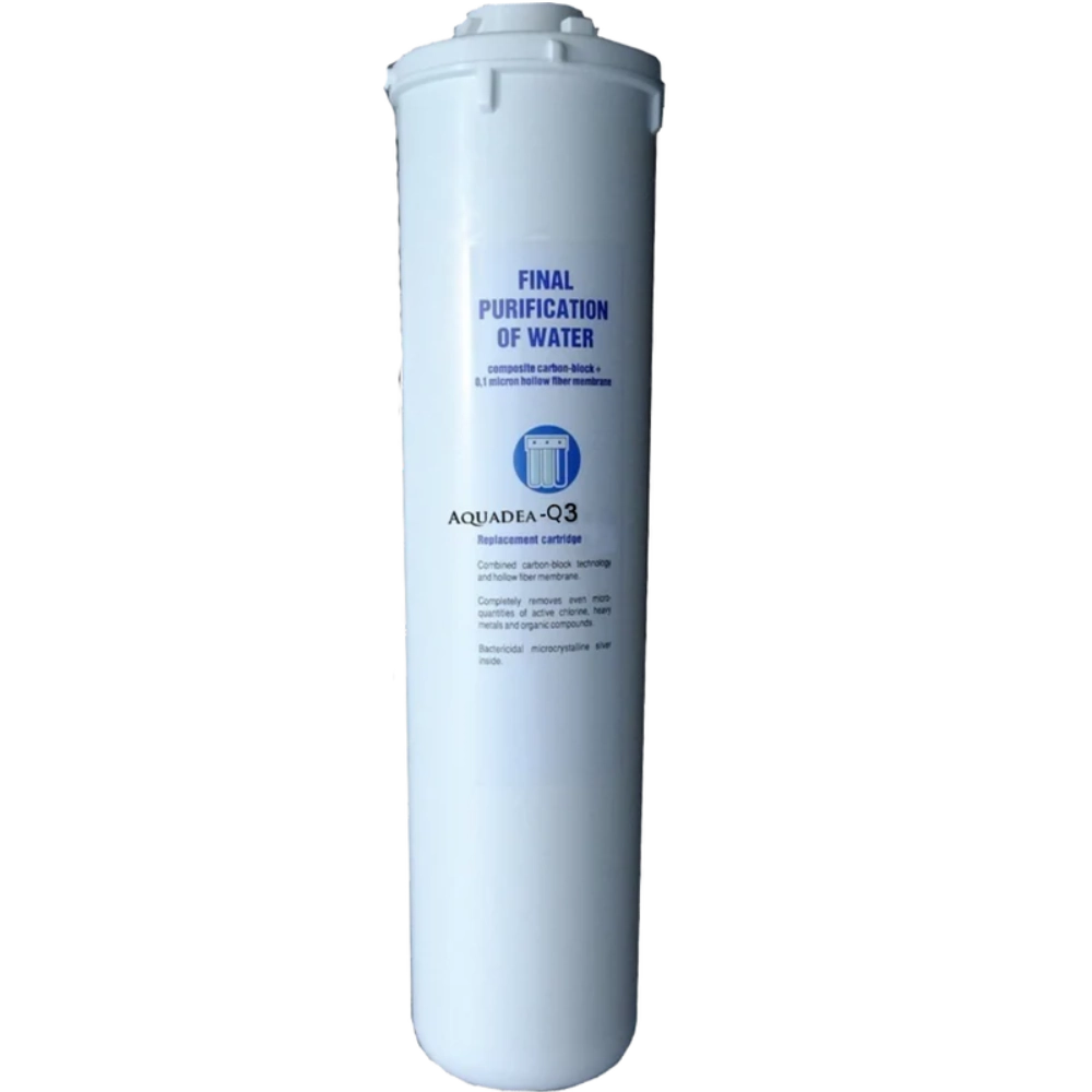 Filter cartridge "Aquadea-Q3" | Activated carbon block with 3 micrometer pore fineness
