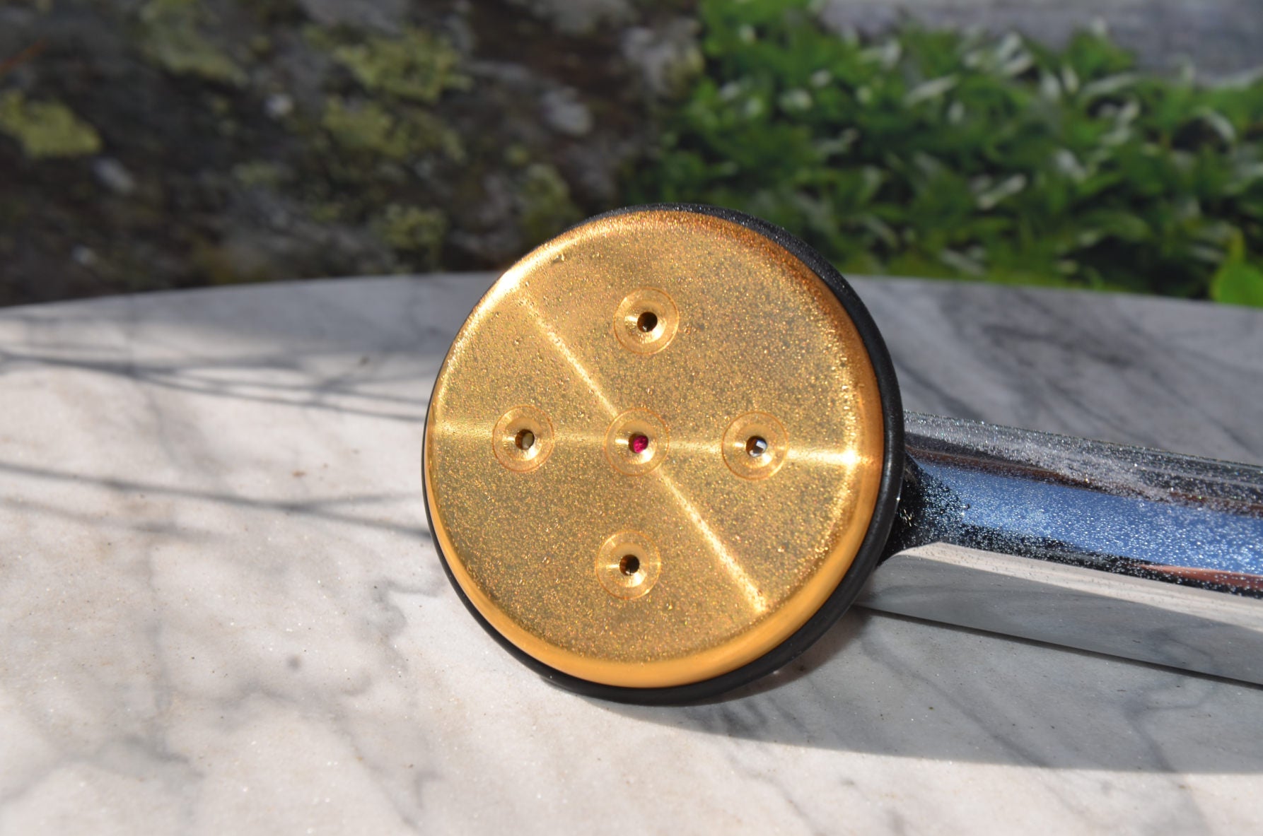 Luxury vortex shower head ‘Eterna Glow Ruby’ | Titanium Gold-Plated
