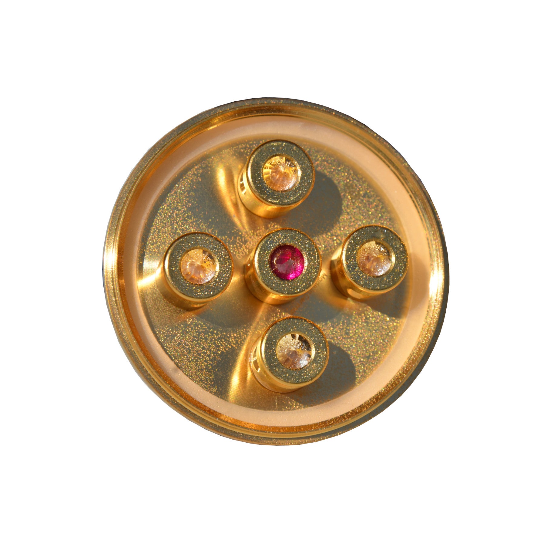 Luxury vortex shower head ‘Eterna Glow Ruby’ | Titanium Gold-Plated