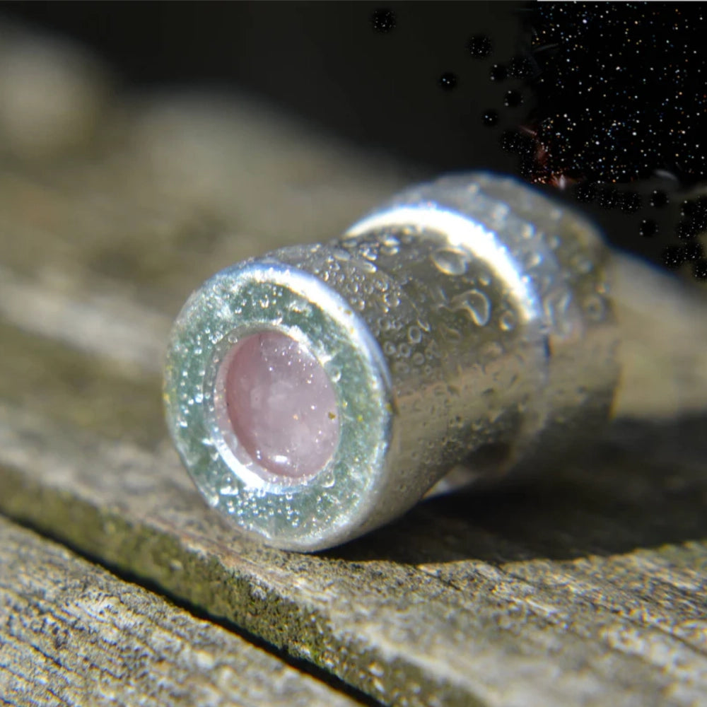 Herzkohärenz Kristallwirbel Schmuckanhänger „Open Hearth“ Silber | Mondstein & Rosenquarz