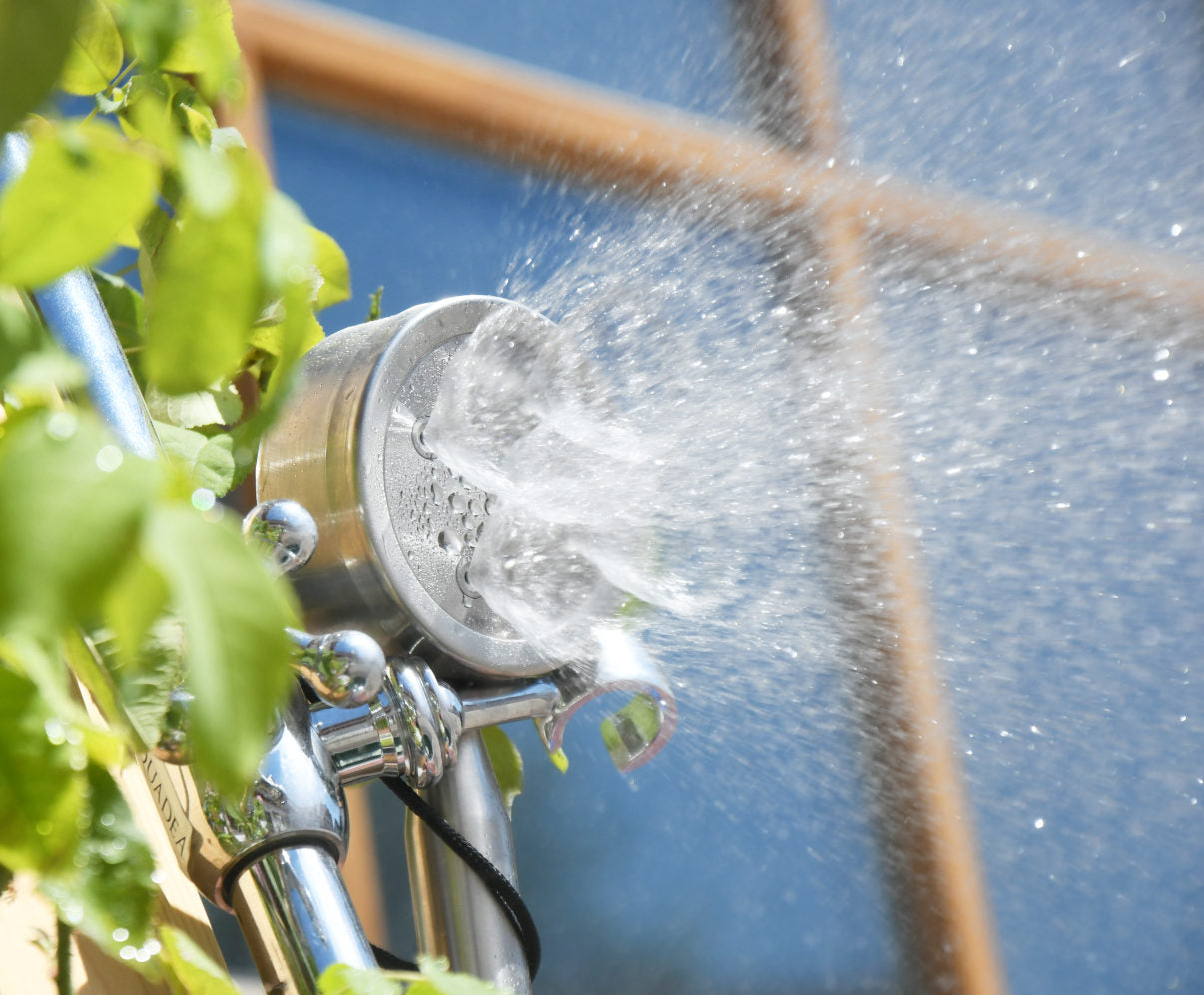 Kristallwirbel® Dusche „Clarity Flow 5“ Edelstahl-Titan