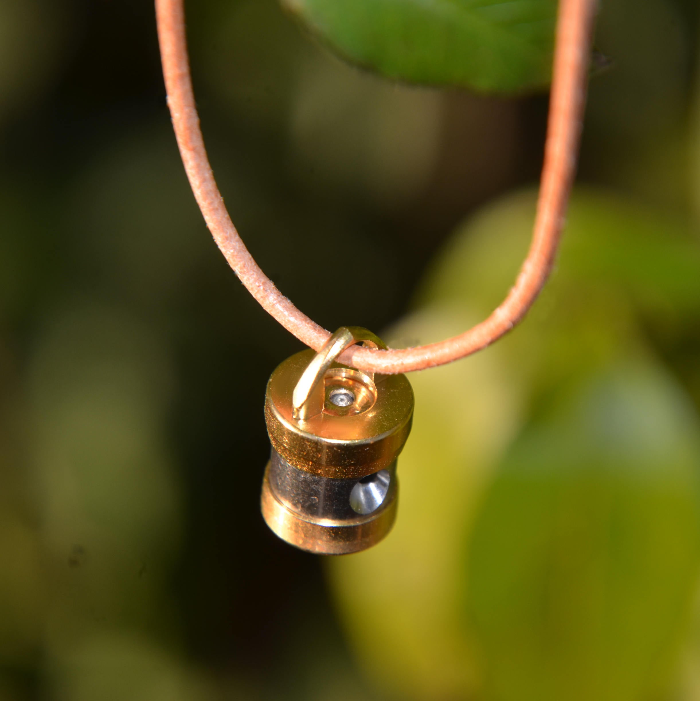 Heart Coherence Jewelry Pendant "Stardust 1" | Platinum-Germanium-Diamond-Ruby-Iolite-Lithium-Gold