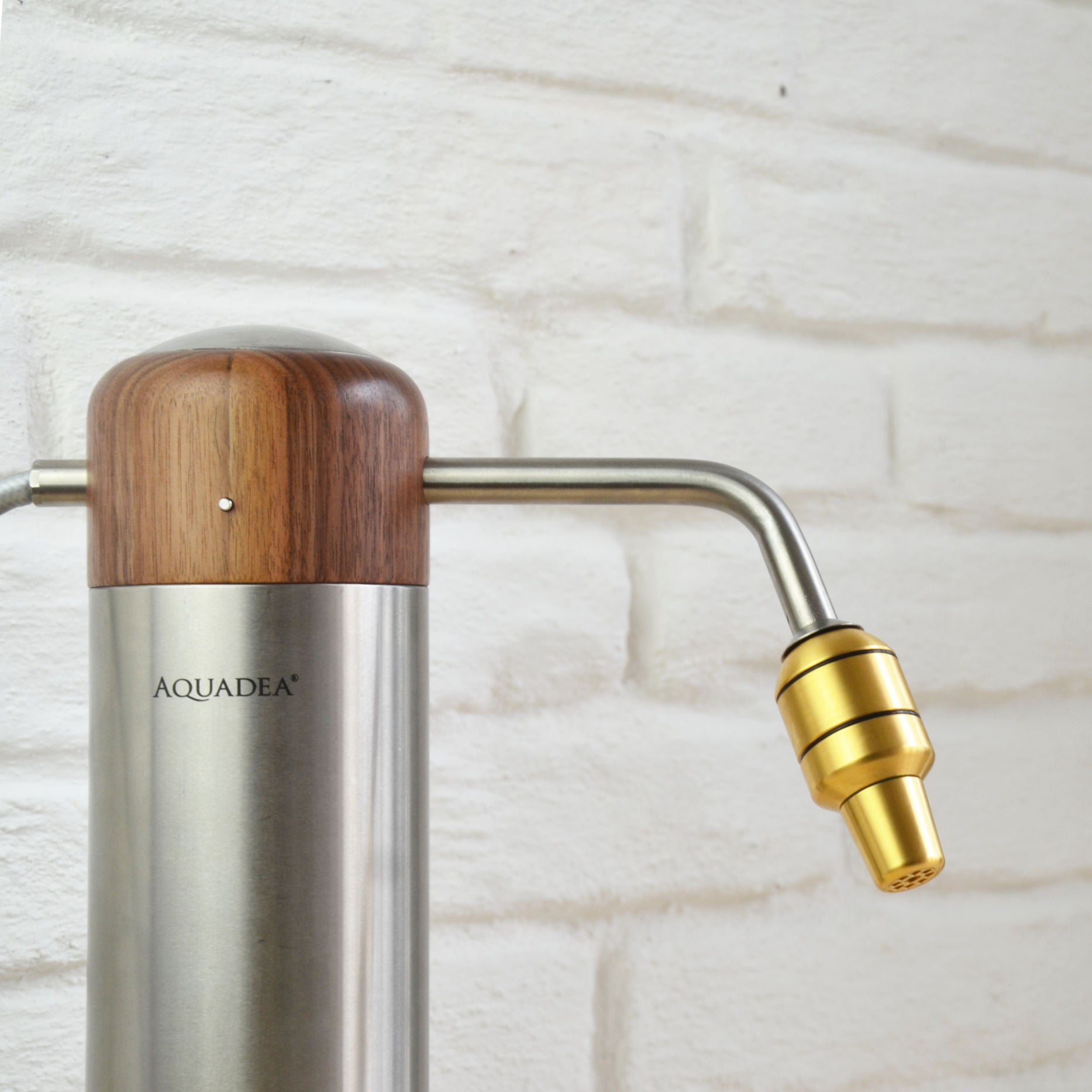 Kristallwirbel® Wasserverwirbler "Trinity" | Titan-Gold | Orangen-Calcit