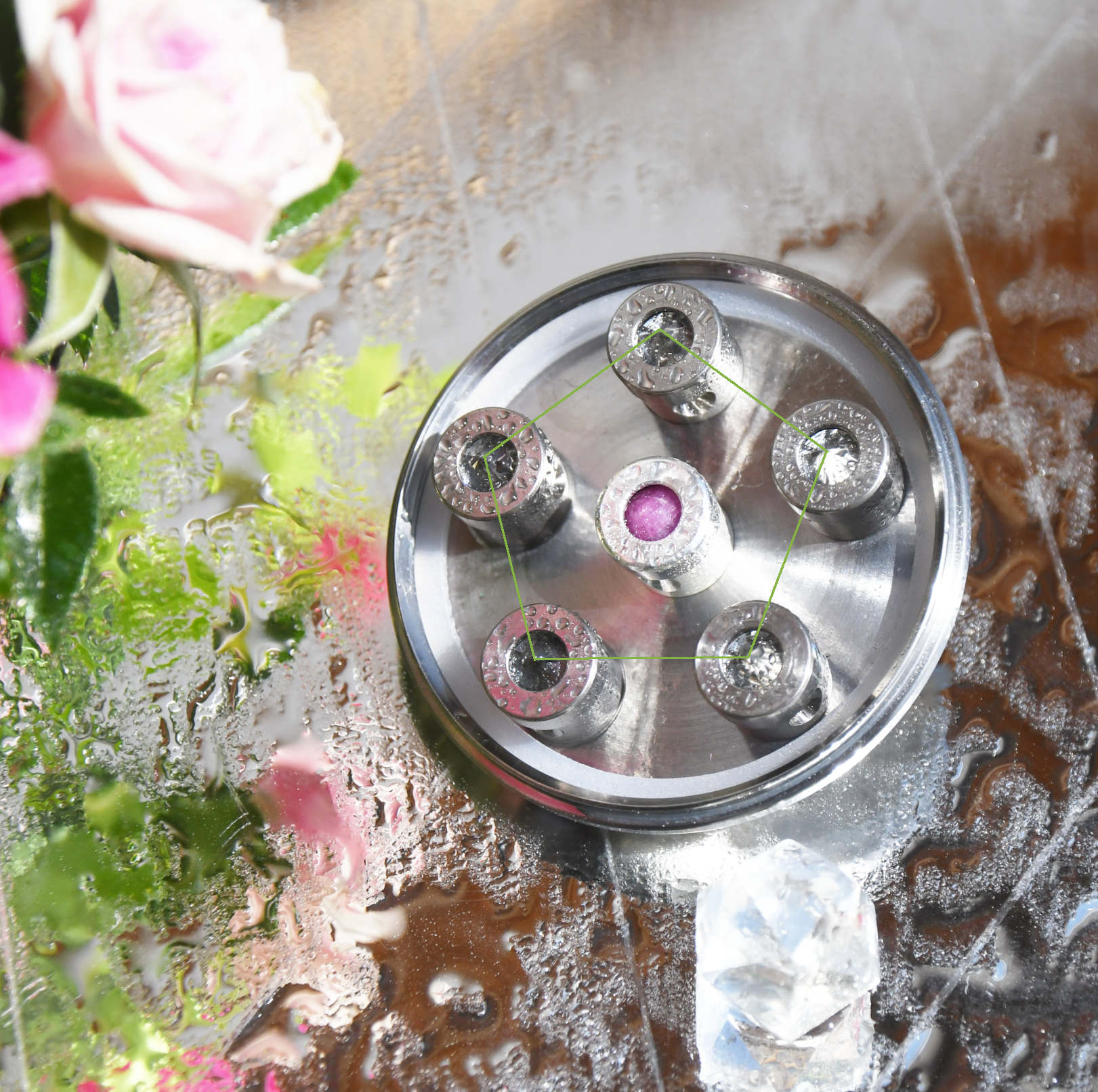 Aquadea Kristallwirbel-Dusche Fleur Saphir Venusblume