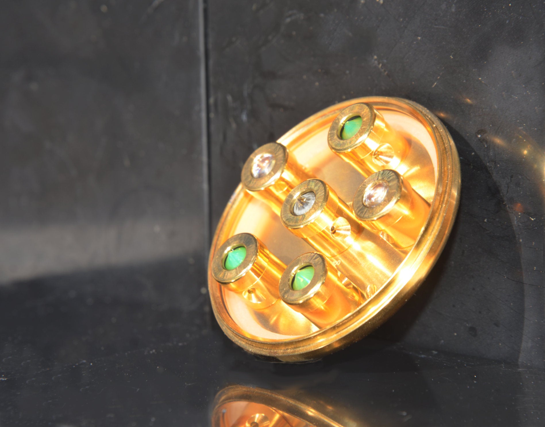 Kristallwirbel® Dusche "Prana Solaris 6" Gold - Titan | Erneuerung, Freude & Kraft