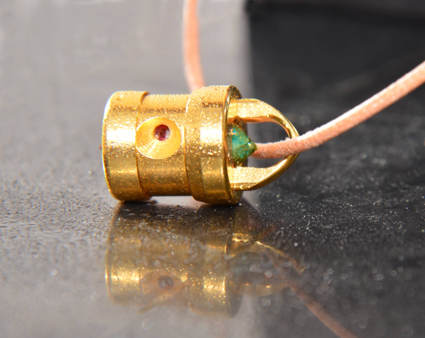 Cohérence One Smaragd - Gold | Herzkohärenz Anhänger - Gold, Smaragd, Tantal, Highflow, Rubin
