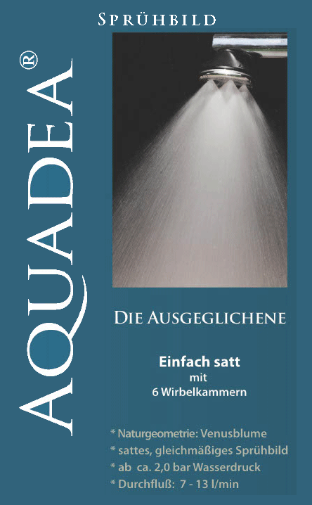 Kristallwirbel Duschkopf „Venusrose 6“ - Silber