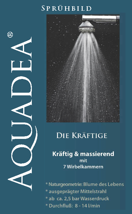 Kristallwirbel Duschkopf „Pure Love Gold 7“ - Gold-Titan