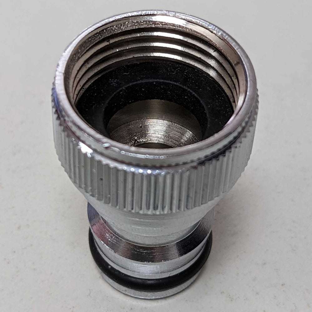 Adapter plug-in system Gardena compatible 1/2" internal thread / chrome-plated brass