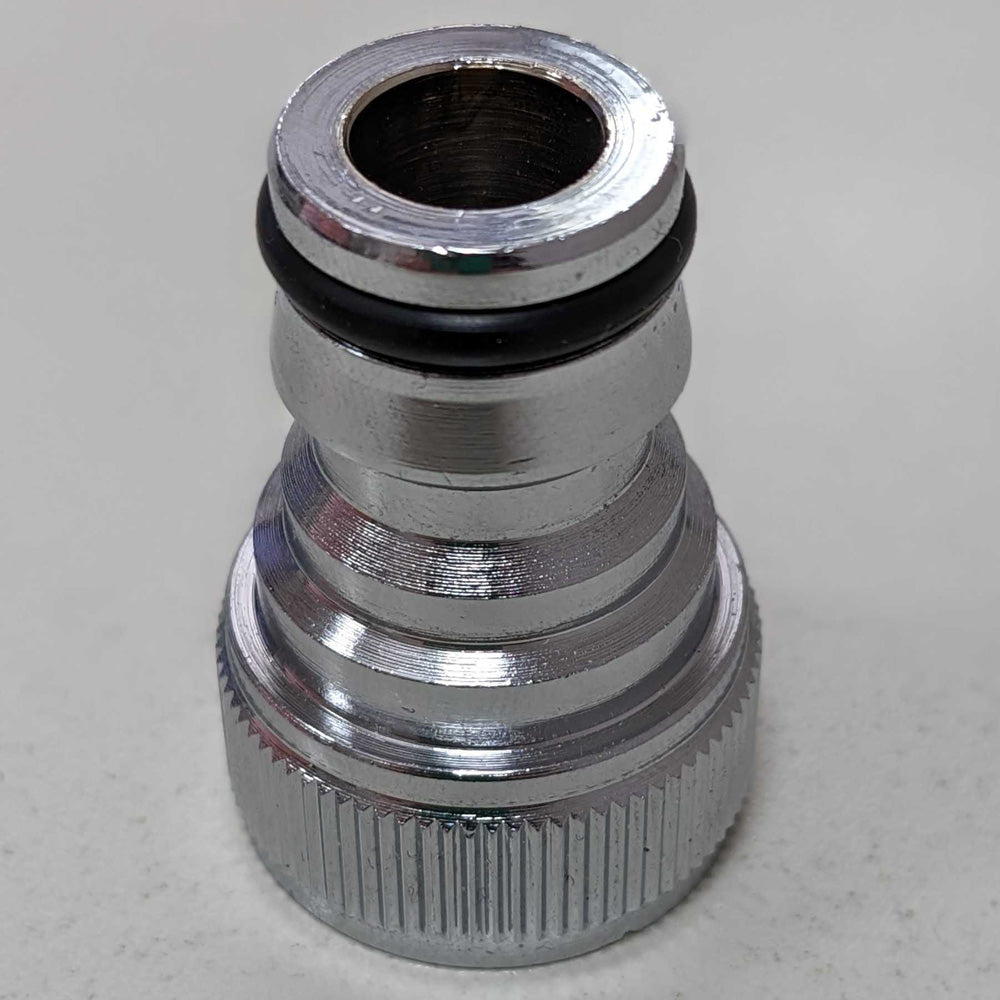 Adapter plug-in system Gardena compatible 1/2" internal thread / chrome-plated brass