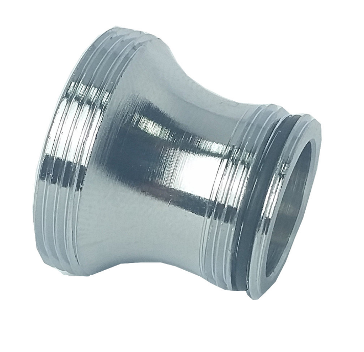 Adapter M16,5 AG x M22 AG, lang, chrom, Gewinde Adapter für Perlstrahler Gewinde am Wasserhahn - AQUADEA GmbH