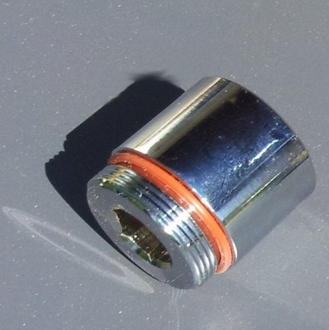 Adapter M22 AG x M22 IG, verchromt, Version "ohne Hals" - AQUADEA GmbH
