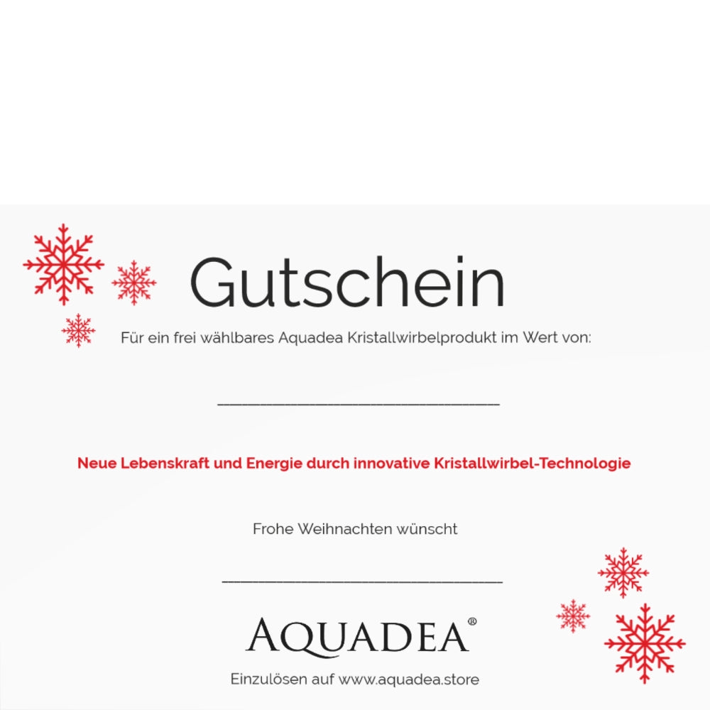 Aquadea Weihnachten Geschenkgutscheinkarte