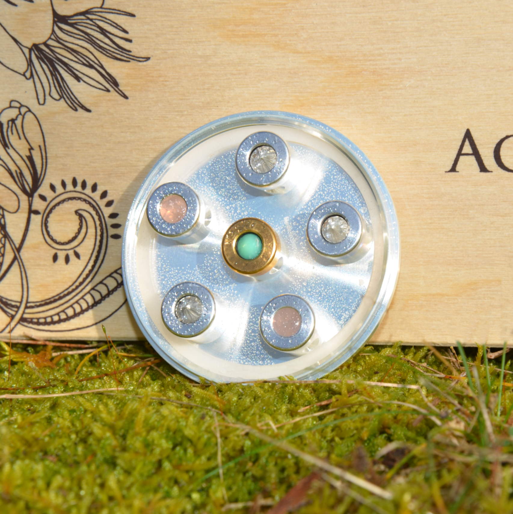 Kristallwirbel® Dusche "Heartlight" Titan-Silber | Herzöffnung & Lebendigkeit