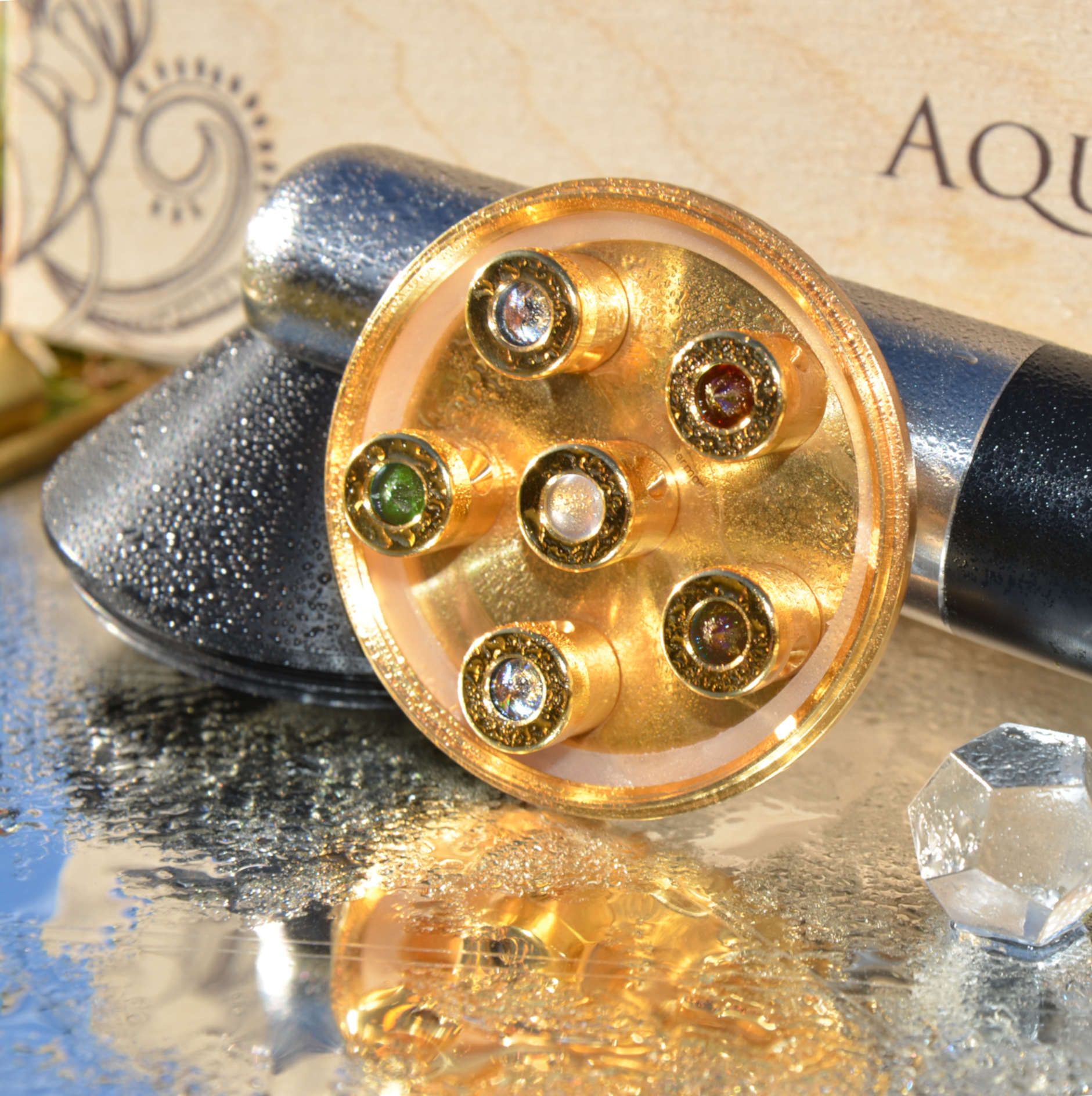 Kristallwirbel® Dusche "High-Gold Quantum 6" Titan-Gold