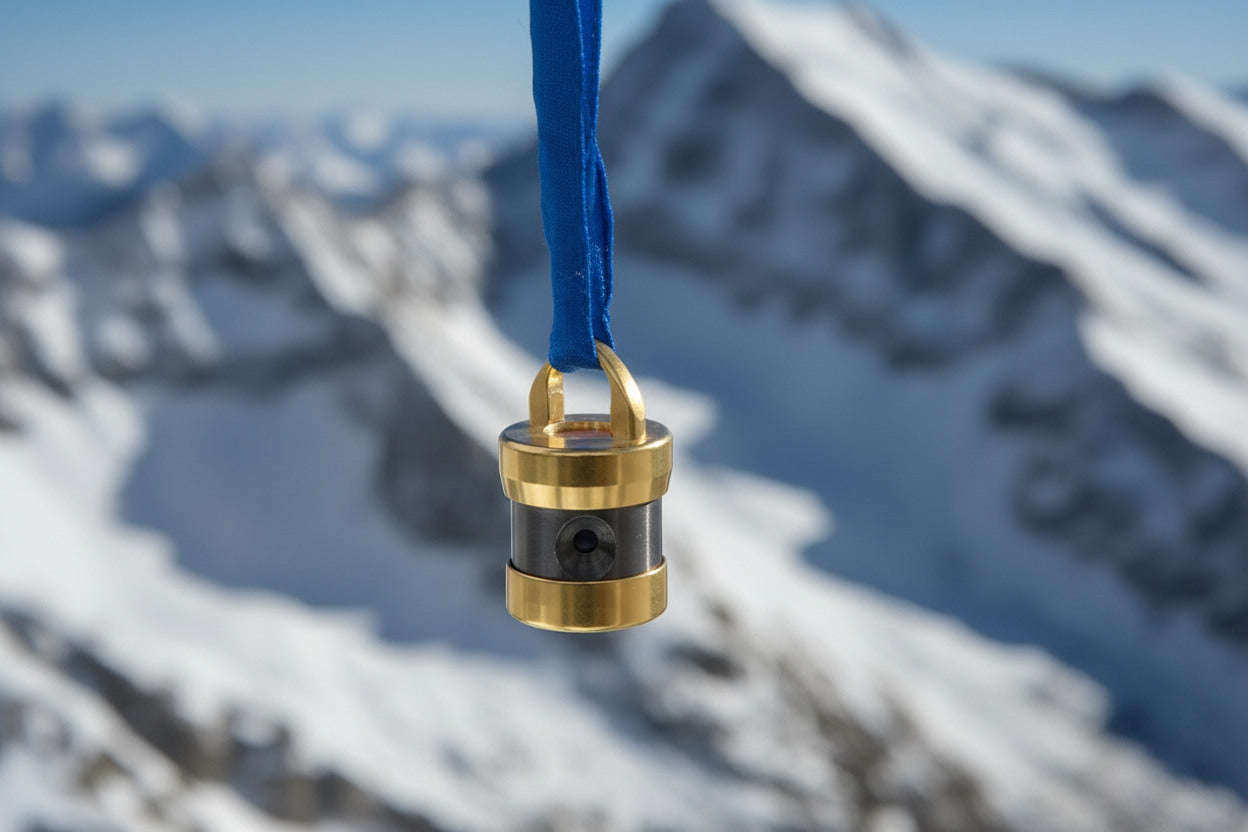 Herzkohärenz Kristallwirbel® Schmuckanhänger "Courage" Bronze-Ruthenium | Rosenquarz und Tansanit