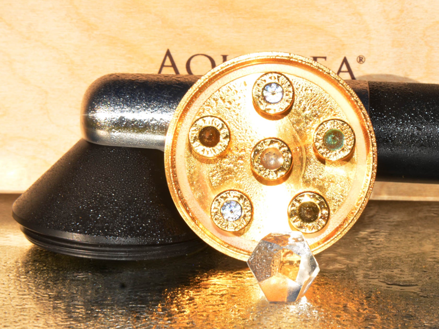 Kristallwirbel® Dusche "High-Gold Quantum 6" Titan-Gold