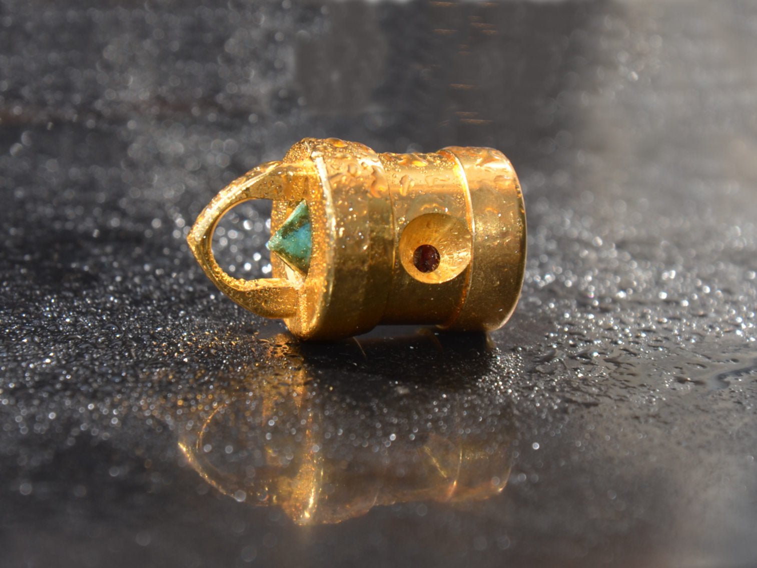 Cohérence One Smaragd - Gold |   Herzkohärenz Anhänger   -  Gold, Smaragd, Tantal, Highflow, Rubin