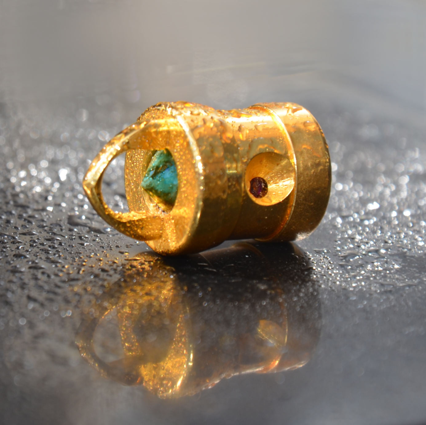 Cohérence One Smaragd - Gold |   Herzkohärenz Anhänger   -  Gold, Smaragd, Tantal, Highflow, Rubin