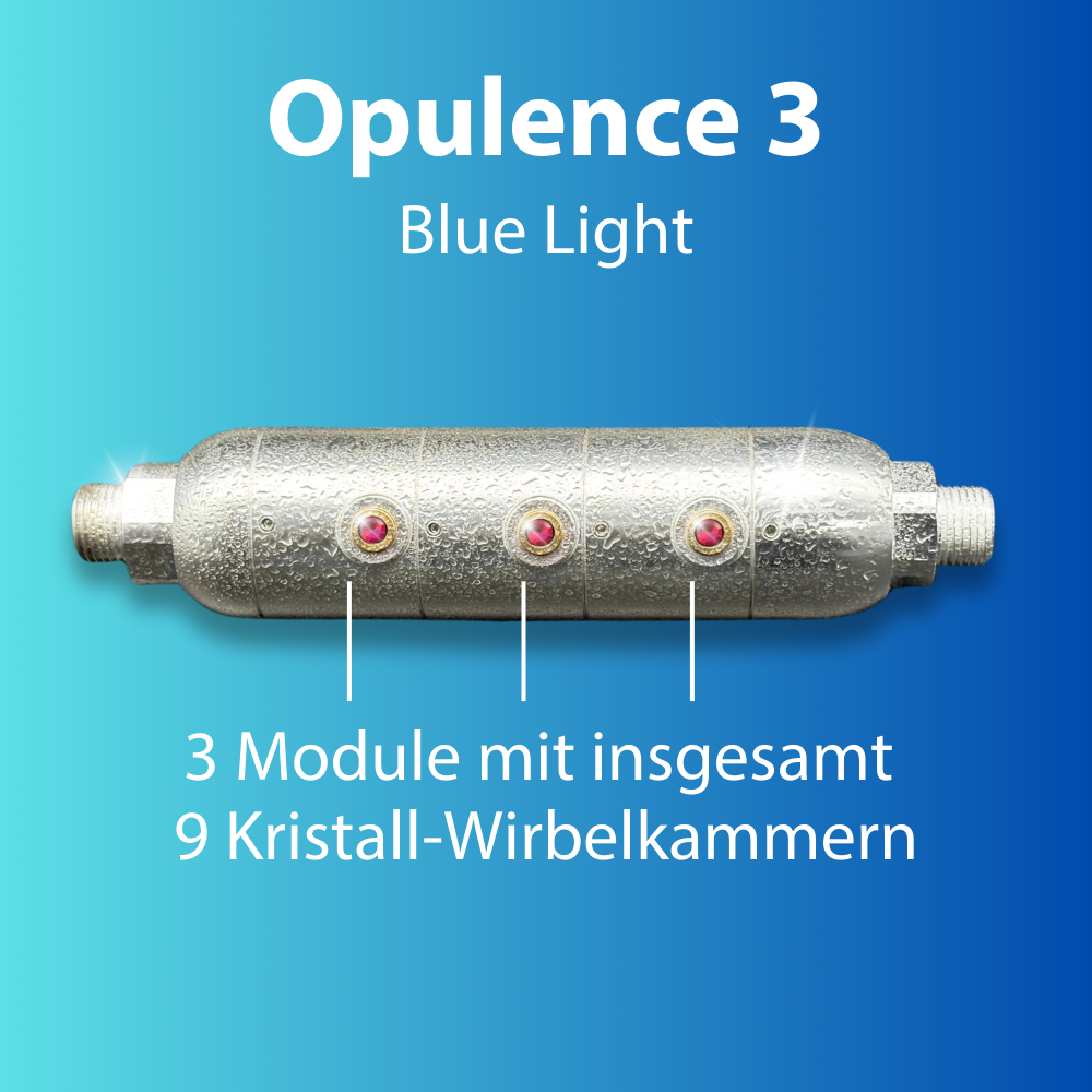 (NEU) Wasserverwirbler Inline Opulence 3 Blue Light (Aquamarin/Larima/Iolith)