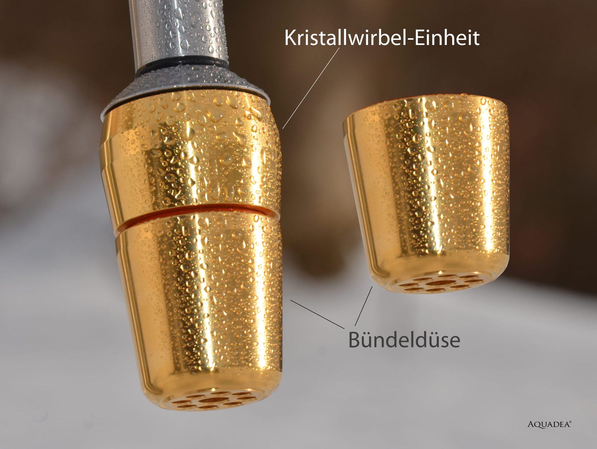 Bündeldüse für Wasserverwirbler LifeSource  | Titan-Gold | Zubehör - AQUADEA GmbH